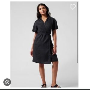 Athleta Playa linen wrap dress NWOT